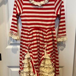 Lemon Loves Lime Girls Holiday Dress (red/white)